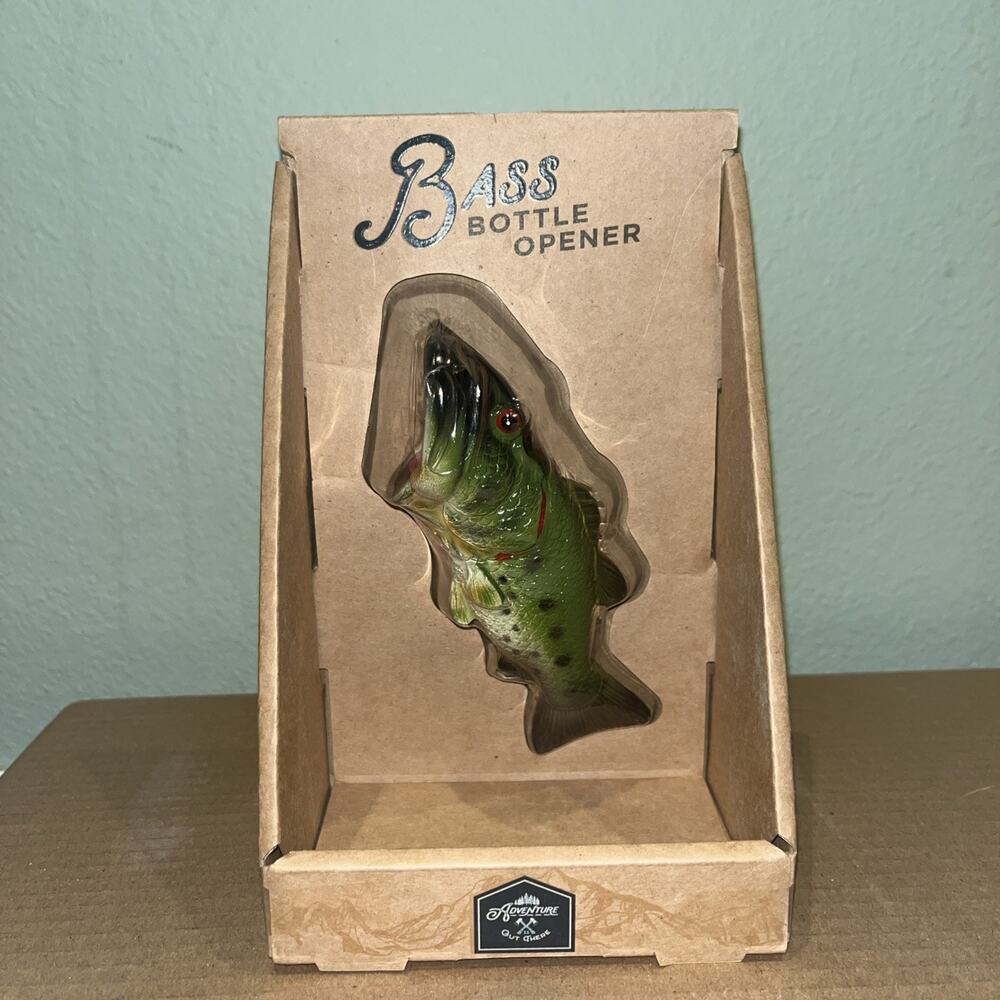 Large Mouth Bass H'Duty 6" Bottle Opener~Lifelike detail,functional,collectible